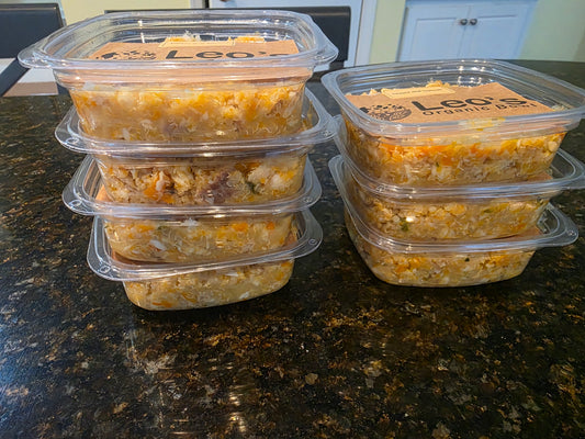 Leo's Topper - Conventional Grain Free and Gluten Free Tilapia and Butternut Squash Gluten-Free and Grain-Free Fresh Dog Food 24oz_FB